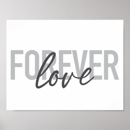 Poster Typographie moderne, simple, cool de Forever Love (Devant)