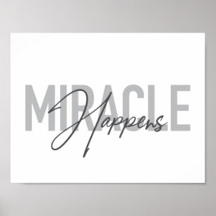 Poster Typographie moderne, simple, cool Miracle Happings