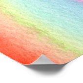 Poster Typographie Motivational Citation Aquarelle Arc-en (Coin)