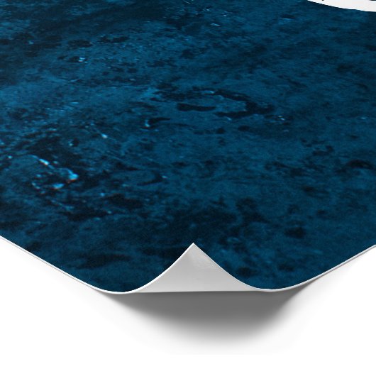 Poster Typographie murale d'inspiration bleu foncé (Coin)