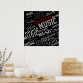 Poster typographie musique décor idée (Cuisine)