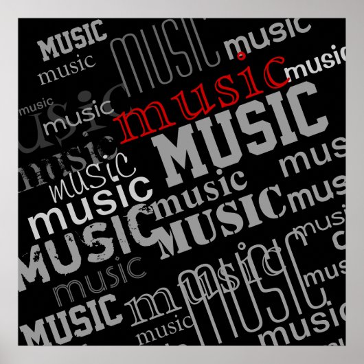 Poster typographie musique décor idée (Devant)
