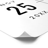 POSTER TYPOGRAPHIE NOIRE ET BLANC MODERNE ACCUEIL MARIAGE (Coin)