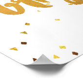 Poster Typographie Or brillante (Coin)