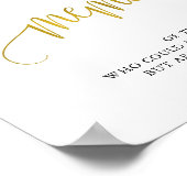 Poster Typographie or dans l'amour mémoire signe mariage (Coin)