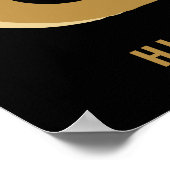 Poster Typographie Or Gras moderne Graduation minimale (Coin)