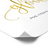 Poster Typographie or laisser l'amour briller (Coin)