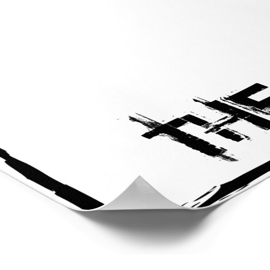 Poster Typographie orange et noire Halloween moderne heur (Coin)