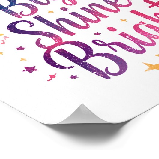 Poster Typographie positive violette et rose (Coin)