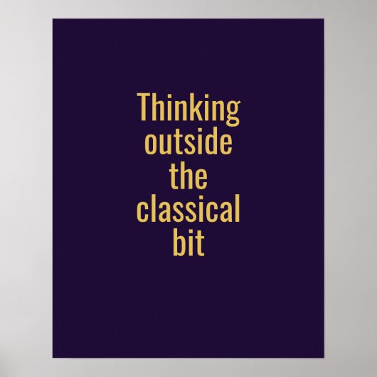 Poster Typographie quantique Oswald or violet foncé (Devant)