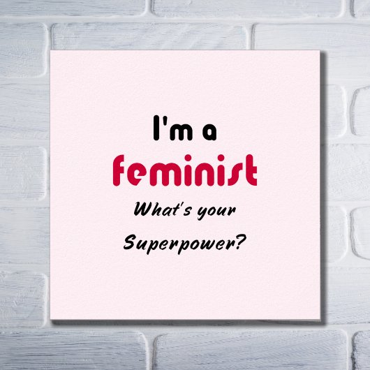 Poster Typographie rose féministe