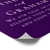 Poster Typographie royale violet blanc Mariage personnali (Coin)