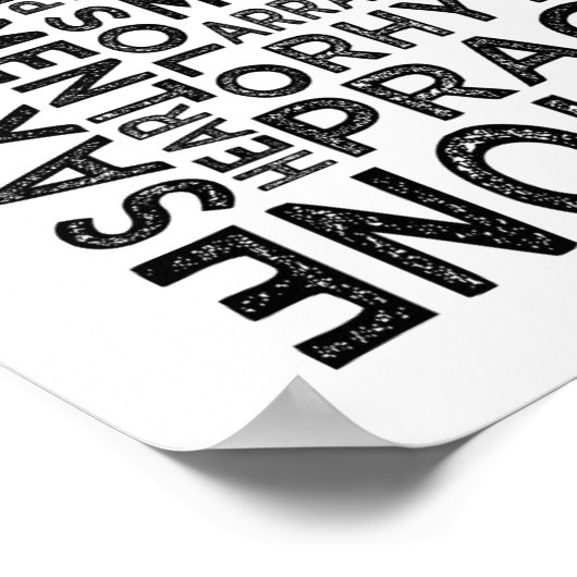 Poster Typographie saxophone (Coin)