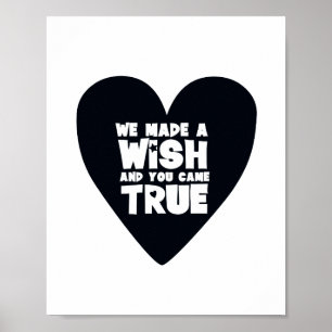 Poster Typographie Scandi noir et blanc Inspiration