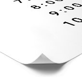 Poster Typographie Script écriture naturelle (Coin)