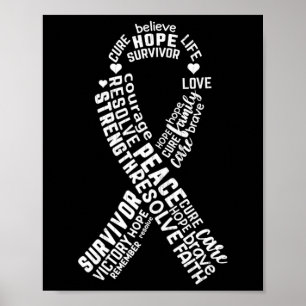 Poster Typographie Sensibilisation au cancer du sein Grap