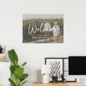 Poster Typographie Simple et Élégante Mariage Bienvenue P (Bureau à domicile)