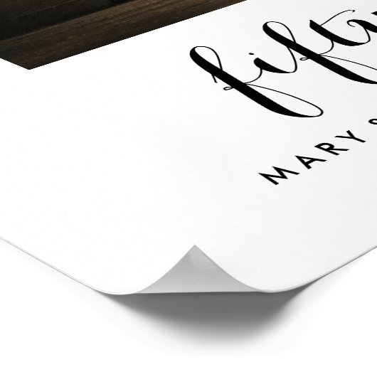 Poster Typographie simple | Marié 50 ans avec photo (Coin)