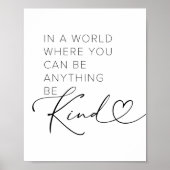Poster Typographie Soyez un peu Quote d'art Mur (Devant)
