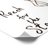 Poster Typographie "tendre vers l'étoile" Giraffe Imprime (Coin)