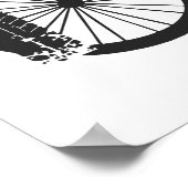 Poster Typographie Texte Inspirant Cavalier de Vélo (Coin)