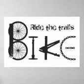 Poster Typographie Texte Inspirant Cavalier de Vélo (Devant)