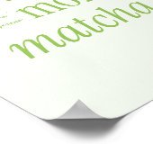 Poster Typographie verte rétro "Buvez plus de Matcha" (Coin)