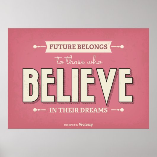 Poster Typographie vintage (Devant)