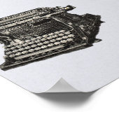 Poster Typographie vintage d'antan noir (Coin)