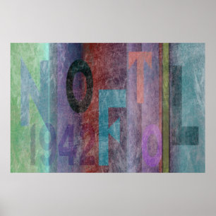 Poster Typography Abstract Multicolored