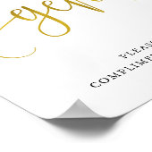 Poster Typography gold gents bathroom sign (Coin)