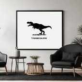 Poster Tyrannosaurus Dinosaure Silhouette