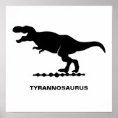 Poster Tyrannosaurus Dinosaure Silhouette (Devant)