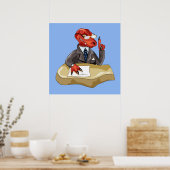 Poster Tyrannosaurus Rex Boss Assis À Un Bureau. 2 (Cuisine)