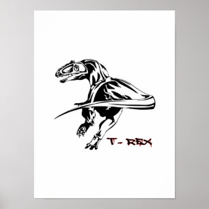 Poster Tyrannosaurus rex Dinosaure