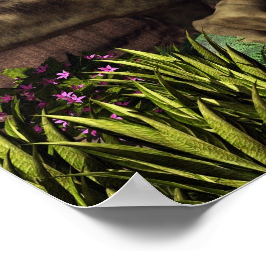 Poster Tyrannotitan attaquant un argentinosaurus dinosaur (Coin)