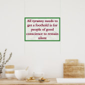Poster Tyranny While People are Silent (Cuisine)