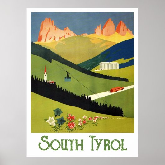 Poster Tyrol du Sud, Autriche (Devant)