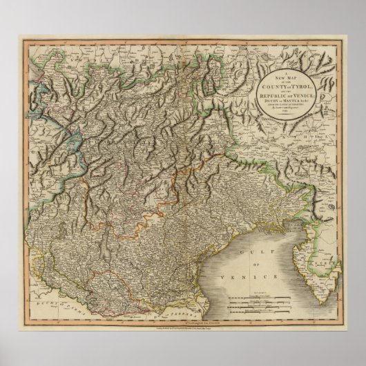 Poster Tyrol, Venise, Mantoue (Devant)