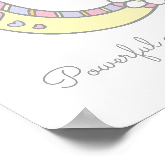 Poster U monogram art Ulrika filles nom signifiant affich (Coin)