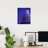 Poster U.S. Capitol à la tombée de la nuit avec lumière d (Bureau à domicile)