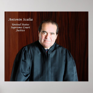 Poster U.S. Juge de la Cour suprême Antonin Scalia