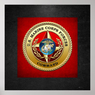 Poster U.S. La Marine Corps force la commande (MARFORCOM)