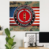 Poster U.S. Marines: Chief Warrant Two (USMC CWO-2) [3D] (Bureau à domicile)