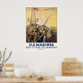 Poster U.S. Marines - First to Fight for Democracy (Cuisine)