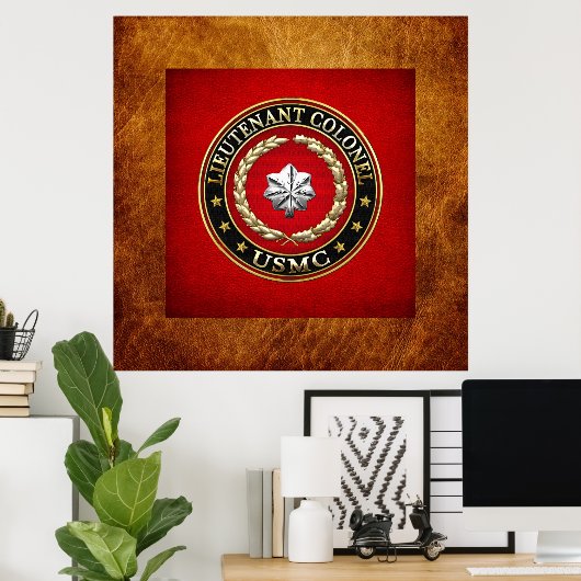 Poster U.S. Marines : Lieutenant-colonel (USMC LtCol) [3D (Bureau à domicile)