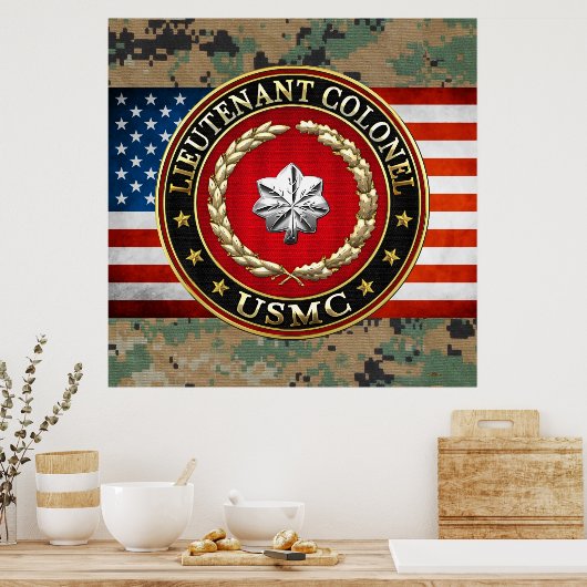 Poster U.S. Marines : Lieutenant-colonel (USMC LtCol) [3D (Cuisine)
