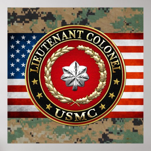 Poster U.S. Marines : Lieutenant-colonel (USMC LtCol) [3D (Devant)