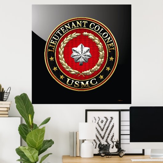 Poster U.S. Marines : Lieutenant-colonel (USMC LtCol) [3D (Bureau à domicile)