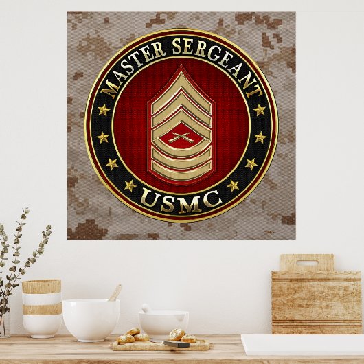 Poster U.S. Marines: Master Sergeant (USMC MSgt) [3D] (Cuisine)